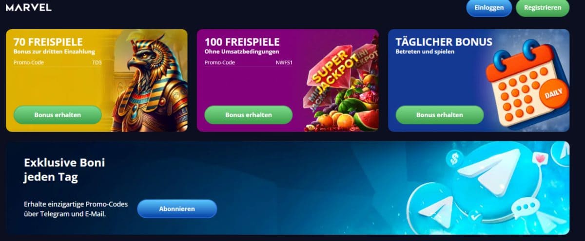 Marvel Casino Boni – Welcome bis 1.000 € + Free Spins image 3